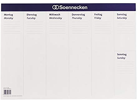 Soennecken Schreibunterlage 3666 58,9x41,9cm Papier 20Bl. weiß/blau