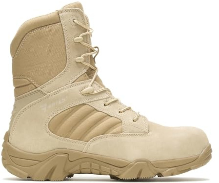 Bates mens Gx-8 Composite Toe Side Zip Work Boot, Desert, 10.5 US