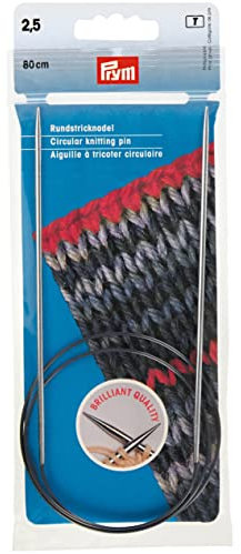 Prym 212114 Rundstricknadeln MS 80 cm 2,50 mm silberfarbig