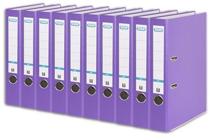 Elba Ordner A4, Smart Pro, 5 cm schmal, Kunststoff außen, violett, 10 Stück