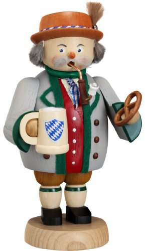 Seiffener Volkskunst | Räuchermännchen Erzgebirge | Gemütliche Typen 19 cm | Räucherfigur | Erzgebirgische Volkskunst | 12663 | Bayer