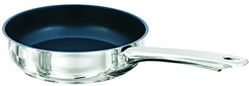 Buckingham Deep Frying Pan Stainless Steel with Xylan Non-Stick Coating Hollow Handle Induction Hob Compatible Professional Grade Cookware 24 Cm 2.7 Litres