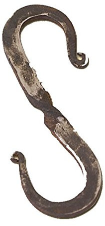 Battle-Merchant handgeschmiedeter S-Haken, tordiert, Mittelalter, LARP, Lagerleben, Markt, Mittelaltermarkt, Aufhängen, Lagerküche, Garderobenhaken, vintage, indoor, outdoor