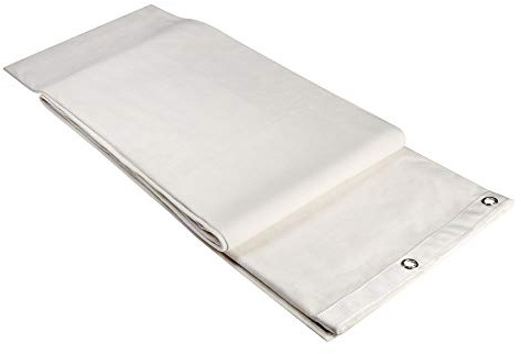 Adam Hall Accessories 0160 X 53 WH - Bühnenmolton B1 mit brünierten Ösen, gesäumt, 5 x 3 m, creme