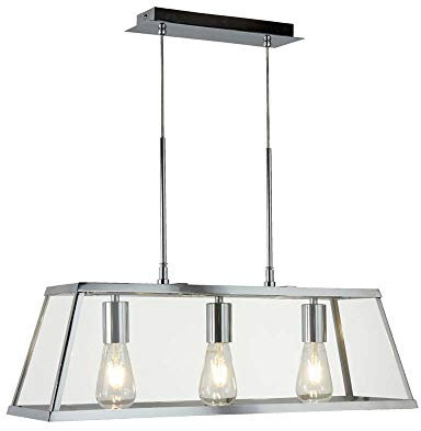 Searchlight 4613-3CC Voyager Three Light Horizontal Ceiling Lantern Light in Chrome