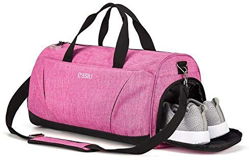 KASIBON Gym Bag with Shoes Compartment and Wet Pocket, Sports Duffel Bag for Yoga/Swim, Travel Duffle Bag for Men and Women