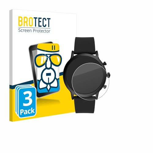 brotect Pellicola Protettiva Vetro per Fossil The Carlyle HR (5.Gen) Protezione Schermo (3 Pezzi) [Durezza Estrema 9H, Chiaro]