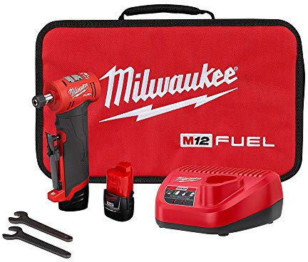 Milwaukee 2485-22 M12 Fuel Lithium-Ion Right Angle Die Grinder Kit (2 Ah)