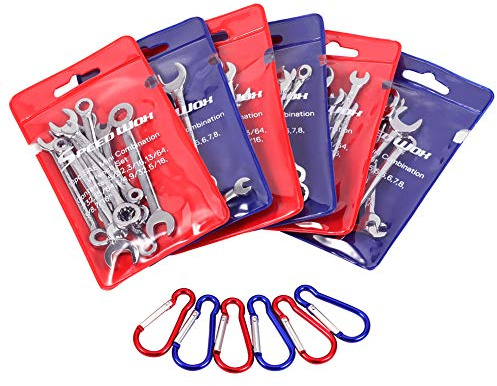 SPEEDWOX Ignition Wrench Set SAE Metric Small Open and Box Wrenches Mini Spanner Set Combination Wrench Set with Portable Storage Pouches