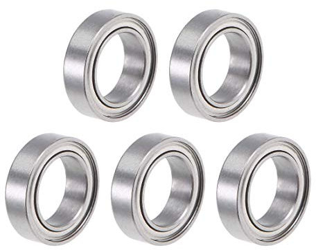 MR117ZZ Kugellager mit tiefem Rillen, 7 x 11 x 3 mm, doppelt geschirmt, Chrom, 5 Stück