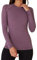 TCA Super Thermal Long Sleeve Women Running, Ski Base Layer - Compression Shirts Woman, Workout Tops for Women - Prune, S