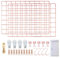 LOYONAL Rejilla para pared de color oro rosado, rejilla de metal decorativa, juego de 2 unidades multifuncionales, para notas, color oro, 42 × 31 cm