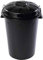 AC - Cubo de Basura con asa metálica 51L - Cubo basura para exterior e interior - Cubo de almacenaje - Fabricado en plástico Resistente. - Ideal para el hogar, trabajo, hostelería, etc. Color Negro