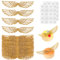cobee Goldene glitzernde Flügel Kuchenaufsätze, 40 Stück Gold Flügel Zauberer Party Schokolade Dekoration Cupcake Toppers Glänzende Kuchen Party Dekorationen für Zauberer Thema Party Jahrestag