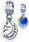 Ich liebe dich bis zum Mond und zurück Anhänger Charms, passen Pandora Valentinstag Armband, 925 Sterling Silber Blau Emaille I Love You to the Moon and Back Perlen, Geschenk für Paar/Braut/Oma