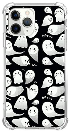 Cute Ghost Case Compatible with iPhone 11 Pro Max, Halloween White Ghost Case for iPhone 11 Pro Max, Trendy Cool TPU Phone Case Cover