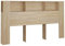 vidaXL Bett Kopfteil mit Ablagen Kopfteil-Regal Wand-Kopfteil Bücherregal-Kopfteil Betthaupt Bettkopfteil Schlafzimmer Sonoma-Eiche 180x18,5x104,5cm