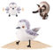 Potaroma Katzenspielzeug – Flatternder Vogel, realistischer Sandläufer mit Zwitscherlaut, wiederaufladbares, berührungsaktiviertes interaktives Spielzeug mit Katzenminze, 10,2 cm