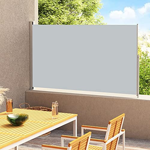 INLIFE Seitenmarkise Ausziehbar 200x300 cm Grau,9.2kg,313413