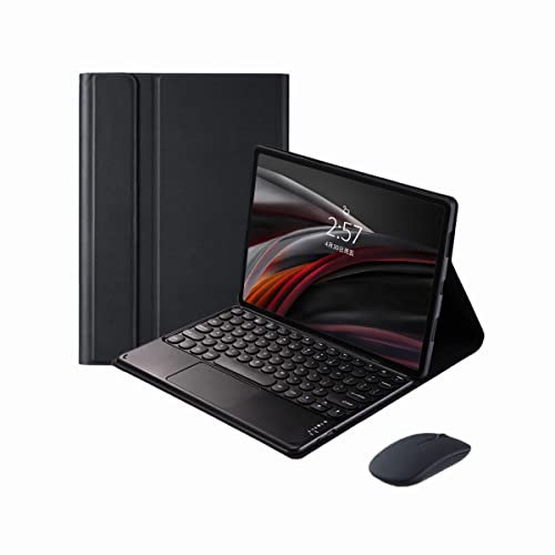 Custodia con Tastiera per Lenovo Tab M10 Plus 3Rd Gen 2022 10.6 Pollici TB-125FU/TB-128FU/TB-128XU Tastiera Staccabile con Slim PU Protettiva Cover Magnetica Rimovibile Tastiera Cover,Nero