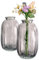 Praknu Kleine Glasvasen - 12er Set - Vintage Stil - Runde & Stabile Blumenvasen - Spülmaschinenfest - Perfekt für Hochzeit Tischdeko - Grau