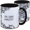 Tasse Totenkopf und eigenem Wunschtext, Skull, Schädel, Gothic, Grunge, schwarz