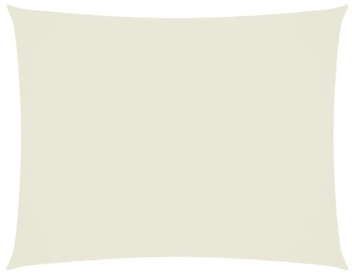 HIGSOSE Voile d'ombrage en Tissu Oxford Rectangulaire 3x4 m Crème Toile Ombrage Jardin Imperméable Résistant aux UV Parasol de Terrasse Plein Air Aire de Jeux Parasol de Patio Balcon