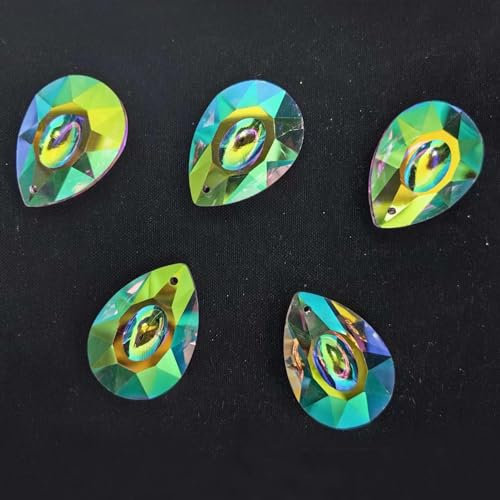 LOTOWELZON Crystal Hanging Colorful 50mm Dragon Eye Lamp Prisms Parts Chandelier Lighting Crystal Pendant Curtain Decorative Jewelry Accessories Sun Catcher (Dragon Eye, 50mm/1.9in)