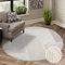 carpet city Teppich Kurzflor Wohnzimmer - Terracotta - 200x200 cm Rund - Teppiche Boho-Style - Geometrisches Muster - Schlafzimmer, Esszimmer