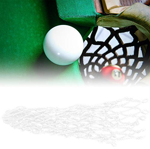 Yctze 6-teiliges Set, Robustes Billardtisch-Taschennetz für Pool-, Snooker- und Billardtische, Lern- und Freizeitspielzubehör für und Erwachsene (White)