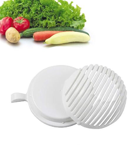 Salad Cutter Bowel Plastic Material Multi-Functional Salad Cutting Bowl for Chopping Veggies Fruits and Making Salad