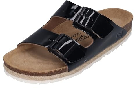 Espadrij L'ORIGINALE Pantolette - AMI GLOSSY - noir, Größe:42 EU