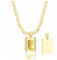 AMAR PRAGNA Goldkette Herren 585, Kette Herren Gold 70 cm, 925/585 - Herren Schmuck, goldene Herrenkette mit wundertätige medaille heilige Maria kette, christliche ketten - Halskette Herren