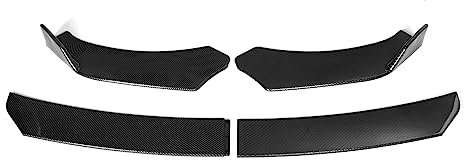 GXSAI Frontlippe Frontspoiler Auto Vorderen Stoßfänger Lip Seite Spoiler Splitter Kinn Körper Kit Für Audi TT Für Quattro Für RS 2004-2022 Für Audi A3 A4 B8 B9(Carbon Fiber Look)