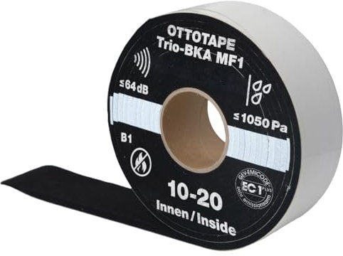 Generisch OTTO TAPE Trio-BKA MF1 6 Meter Bandbreite 64 mm Fugenbreite 10-20 mm Multifunktions-Dichtungsband Fensterdichtband Kompriband