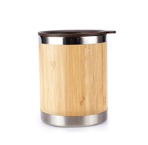 JINSHENGXINA Taza Termo De Bambú De Doble Capa De Acero Inoxidable 304 con Capacidad, Taza De Agua For Oficina De Bambú(B)