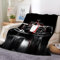 Kuscheldecke Flauschig Decke 150x200 cm Fleecedecke Formel-Rennsport Schwarz Warme Sofa Decke, Kuschlige Wohndecke Flanelldecke Weich als Wohnzimmer Blanket Couchdecke Winter
