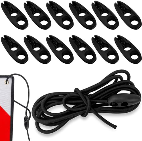 10m Luggage Straps for Warning Sign Bicycle Carrier, Bicycle Carrier Tie Down Straps, Fastening Straps, for Attaching Warning Signs Tie Down Strap Elastic Tie Down Straps Adjustable, with Buckles