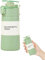 Small Flask 150ml with Straw, Stainless Steel Mini Water Bottle with One-Hand Open Design, Leak-Proof Small Thermos Flasks, Locking Lid and Carry Handle, Hot/Cold Retention（Green）