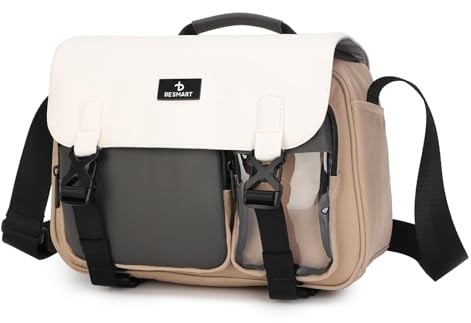 BESMART Waterproof Professional Camera Bag with Tripod & Trolley Sleeve, Shockproof Camera Case Shoulder Bags for DSLR/SLR/Mirrorless Cameras, Crossbody Sling Soft Padded Photography Bag (Khaki)