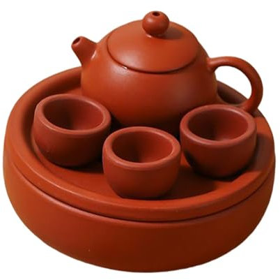 LOVIVER Small Zisha Teapot Table Ornament Handmade Classic Compact Ceremony Accessories Decoration Collectibles Kids Toy Tea Kettles, 20ml Teapot