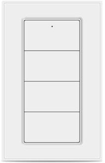 yomoe Tuya Zigbee Wireless 4-Gang Szenenschalter Smart Life App Steuerung, Batteriebetriebener Tragbarer Szenen-Druckschalter