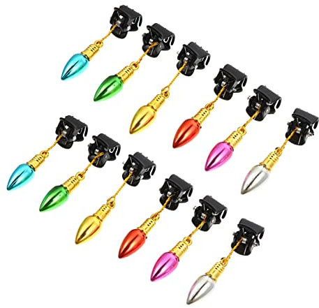 NOLITOY 24stücke Teiliges Weihnachtsbart-ornamente Glöckchen Bartclips Gesichtshaar-kugeln Dekoration Für Männer Und Frauen