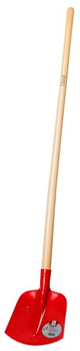RUHR-BRILLANT Holländer Sandschaufel | zum Transport Loser Materialien & für Aufgrabungen | Schaufelblatt aus Stahl 265 x 220 mm, überlappend geschweißte Dülle ¾ gehoben, mit Eschen-Langstiel 130 cm