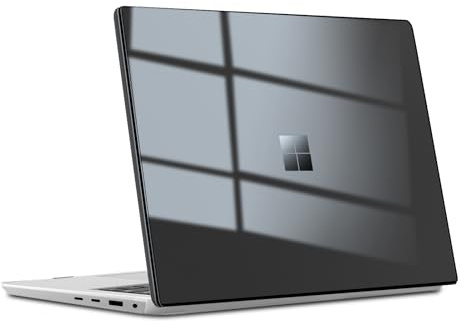 Clear Case for 13.8 Microsoft Surface Laptop 7(Model: 2036), Crystal Black | Released in 2025, PC Hard Shell Cover, Shockproof Protective, Slim Snap Easily Install, for Surface Laptop
