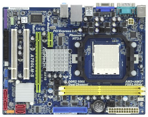 Asrock A780LM Motherboard Socket AMD AM2 + RS780L/DDR2 Memory Micro ATX