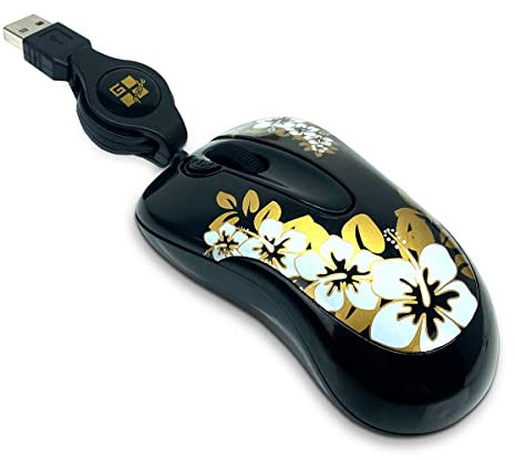 G-Cube GOA-6NG Mini souris optique Noir/Motif floral