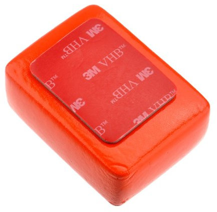 Flotteur boîte éponge avec 3M adhésif Anti-Sink pour GoPro HD Hero1 Hero Hero2 Hero3,Gopro Hero 3+.- Rouge