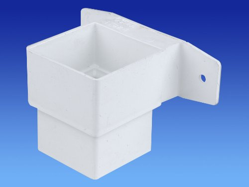 Wavin OSMA 4T824 White Pipe Connector and Bracket Stand-Off 61mm Square downpipe