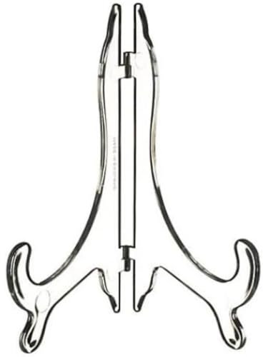 Merriway Plate Stand Plastic 75mm-150mm Clear